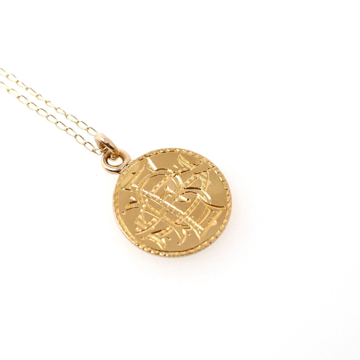 Victorian Love Token - Antique 22k Yellow Gold Charm Coin Pendant - Vintage Circa 1890s Era Engraved "ESB" Liberty Head Fine Jewelry