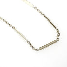 Pocket Watch Chain - Art Deco 14k White Gold Dog Clip Spring Ring - Antique Circa 1920s Era Accessory Bracelet Fine Versatile Unisex Jewelry