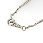 Pocket Watch Chain - Art Deco 14k White Gold Dog Clip Spring Ring - Antique Circa 1920s Era Accessory Bracelet Fine Versatile Unisex Jewelry