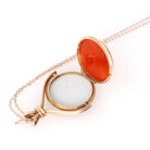 Antique Spinner Locket - Victorian 10k Rose Gold Sardonyx & Onyx Engraved Initial "BG" Gem Fob Necklace - Circa 1890s Statement Fine Jewelry