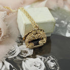 Antique Fob Necklace - Victorian Era Yellow Gold Filled Faceted Purple Glass Wax Seal - Circa 1890s Swirled Repousse Watch Pendant Jewelry