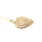 Vintage Heart Locket - Mid Century 10k Yellow Gold Double Heart Pendant Necklace - Circa 1960s Fine Sweetheart Keepsake Photograph Jewelry