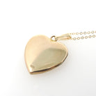 Vintage Heart Locket - Mid Century 10k Yellow Gold Double Heart Pendant Necklace - Circa 1960s Fine Sweetheart Keepsake Photograph Jewelry