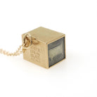 Mad Money Charm - Mid Century 14k Yellow Gold Pendant "In Emergency Break Glass" - Vintage Circa 1950s Era Dollar Bill Fine Necklace Jewelry