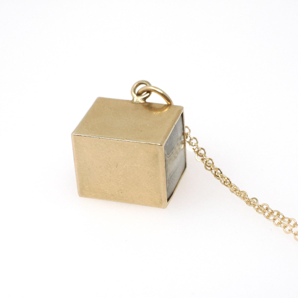 Mad Money Charm - Mid Century 14k Yellow Gold Pendant "In Emergency Break Glass" - Vintage Circa 1950s Era Dollar Bill Fine Necklace Jewelry