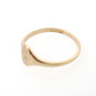 Initial "L" Ring - Mid Century 10k Yellow Gold Engraved Cursive Monogrammed - Vintage Circa 1960s Era Size 1 3/4 Fine Childrens Jewelry