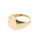 Vintage Signet Ring - Mid Century 10k Yellow Gold "GVA" Engraved Ring - Circa Early 1960s Era Size 5 1/2 Unisex Fine Statement Jewelry