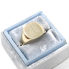Vintage Signet Ring - Mid Century 10k Yellow Gold "GVA" Engraved Ring - Circa Early 1960s Era Size 5 1/2 Unisex Fine Statement Jewelry