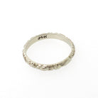 Vintage Baby Band - Art Deco 14k White Gold Nature Floral Eternity Design Ring - Circa 1930s Era Size 1/2 Fine Midi Pinky Children's Jewelry