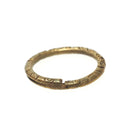 Antique Charm Holder - Victorian Brass Stationary Necklace Finding Ring Clasp - Circa 1890s Era Engraved Bail Unisex Utility Fashion Jewelry