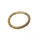 Antique Charm Holder - Victorian Brass Stationary Necklace Finding Ring Clasp - Circa 1890s Era Engraved Bail Unisex Utility Fashion Jewelry