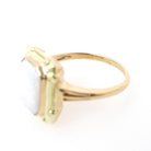 Vintage Opal Ring - Mid Century 10k Yellow Gold Natural Cabochon Gemstone Solitaire - Circa 1960s Era Size 5 October Birthstone Fine Jewelry