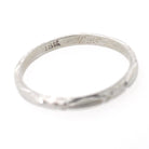 Art Deco Wedding Band - Vintage 18k White Gold Orange Blossom Eternity Ring - Circa 1930s Era Size 6 1/2 Bridal Stacking Fine Floral Jewelry