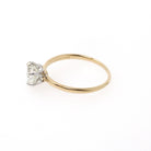Antique Engagement Ring - 18k Yellow Gold Platinum Crown .95 CT Old European Cut Diamond Solitaire - Size 6 3/4 Tiffany & Co Fine Jewelry