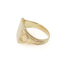 Antique Urn Ring - Edwardian 10k Yellow Gold Blank Engravable Rectangular Signet - Circa 1900s Size 6 1/2 JR Wood Fine Satin Finish Jewelry