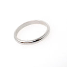 Vintage Wedding Band - Mid Century 14k White Gold 2.4 MM Half Round Bridal Ring - Circa 1950s Era Size 5 3/4 Stacking Fine Honor Jewelry