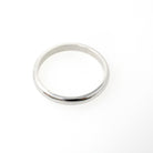 Vintage Wedding Band - Mid Century 14k White Gold 2.4 MM Half Round Bridal Ring - Circa 1950s Era Size 5 3/4 Stacking Fine Honor Jewelry