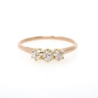 Edwardian Diamond Ring - Antique 10k Yellow Gold .51 CTW Old Mine Cut Three Stone Wedding Band - Circa 1910s Size 7 1/4 Fine Bridal Jewelry