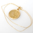 Vintage St. Christopher Charm - Bold Gold 18k Yellow Gold Religious Medal Pendant - Circa 1980s Patron Saint of Travelers Catholic Jewelry