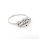 Vintage Princess Ring - Mid Century 14k White Gold Natural .02 CTW Diamonds - Circa 1950s Size 8 Sweetheart Anniversary Promise Fine Jewelry