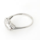 Vintage Princess Ring - Mid Century 14k White Gold Natural .02 CTW Diamonds - Circa 1950s Size 8 Sweetheart Anniversary Promise Fine Jewelry