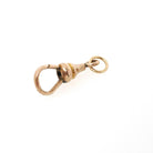 Antique Dog Clip - Edwardian Rose Gold Filled Stationary Necklace Finding Clasp - Circa 1910s Era Charm Holder Unisex Utility Jewelry