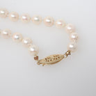 Cultured Pearl Necklace - Contemporary 14k Yellow Gold Individually Knotted 7.0 MM Rope Length Strand - Circa 2000s Era 40 Inch Fine Jewelry