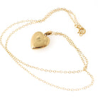 Vintage Heart Locket - Mid Century 14k Yellow Gold Double Heart Pendant Necklace - Circa 1960s Sweetheart Keepsake Photograph Fine Jewelry