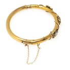 Antique Opal Bracelet - Edwardian 14k Yellow Gold Natural Gem Bangle - Circa 1910s Era Rope Chain Detail Fine October Birthstone Jewelry