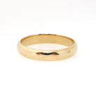 Vintage Wedding Band - Mid Century 14k Yellow Gold 4.2 MM Half Round Ring - Circa 1950s Era Size 10 1/2 Domed Stacking Fine Bridal Jewelry