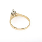 Marquise Diamond Ring - Contemporary 14k Yellow & White Gold .70 CT GIA Solitaire Engagement - Circa 1990s Size 7 1/4 Fine Two Tone Jewelry