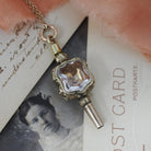 Antique Watch Key Fob - Victorian 9K Yellow Gold Sardonyx And Quartz Pendant Necklace - Circa 1890s Era Versatile Fine Statement Jewelry