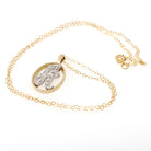 Letter "A" Necklace - Estate 14k Yellow & White Gold Initial Natural Diamonds - Contemporary Circa 2000s Personal Name Script Fine Jewelry