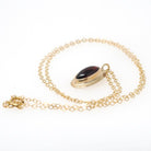Antique Garnet Charm - Edwardian 10k Yellow Gold Stick Pin Conversion Pendant Necklace - Antique Circa 1910s January Birthstone Fine Jewelry