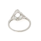 Antique Aquamarine Ring - Art Deco 14k White Gold Light Blue Hexagon Gemstone - Vintage Circa 1920s Era Size 5 1/2 Filigree Fine 20s Jewelry
