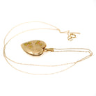 Floral Heart Locket - Contemporary 14k Gold Filled Engraved "Grandma" Pendant - Estate Circa 2000s Era Flower Photo Memory Keepsake Jewelry