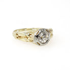 Art Deco Engagement Ring - Vintage 14k Yellow & White Gold 0.35 CT Diamond Solitaire - Circa 1930s Size 5 1/2 Lovebird Filigree Fine Jewelry