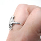 Vintage Diamond Ring - Art Deco 18k White Gold .33 CTW Natural Gemstone Shield - Circa 1930s Era Size 6 1/4 Statement Fine Bridal Jewelry