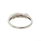 Mid Century Wedding Band - Vintage 14k White Gold Natural .02 CTW Diamond Floral Ring - Circa 1950s Size 6 1/4 Fine Bridal Stacking Jewelry