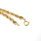 Vintage Twisted Chain - Modernist Era Gold Filled Unisex Versatile 30 Inch Necklace - Circa 1970s Era Spring Ring Clasp Layering Jewelry