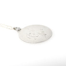 Vintage Love Token - Mid Century Sterling Silver Engraved Name Ruth Ann Charm Necklace - Circa 1950s Era Engravable Disc Fashion Jewelry