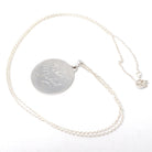 Vintage Love Token - Mid Century Sterling Silver Engraved Name John Robert Charm Necklace - Circa 1950s Era Engravable Disc Fashion Jewelry