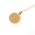 Victorian Love Token - Antique 22k Yellow Gold Charm Coin Pendant - Vintage Circa 1890s Era Engraved "ESB" Liberty Head Fine Jewelry