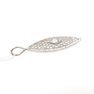 Art Deco Necklace - Vintage 14k White Gold Filigree Brooch Conversion Pendant - Circa 1930s Era .05 CT Diamond Gemstone Dainty Fine Jewelry