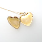 Vintage Heart Locket - Mid Century 10k Yellow Gold Double Heart Pendant Necklace - Circa 1960s Fine Sweetheart Keepsake Photograph Jewelry