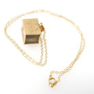 Mad Money Charm - Mid Century 14k Yellow Gold Pendant Statement Necklace - Vintage Circa 1950s Era Real Dollar Bill Fine Keepsake Jewelry