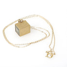 Mad Money Charm - Mid Century 14k Yellow Gold Pendant "In Emergency Break Glass" - Vintage Circa 1950s Era Dollar Bill Fine Necklace Jewelry