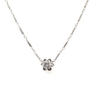 Diamond Pendant Necklace - Mid Century 14k White Gold .45 CT Round Brilliant Cut Stick Pin Conversion - Circa 1940s Buttercup Fine Jewelry
