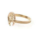 Vintage Equestrian Ring - Mid Century 14k 10k Yellow Gold Horseshoe Clover Design - Circa 1950s Era Size 8 Fine Horse Luck Statement Jewelry