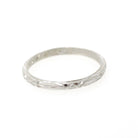 Art Deco Wedding Band - Vintage 18k White Gold Orange Blossom Eternity Ring - Circa 1930s Era Size 6 1/2 Bridal Stacking Fine Floral Jewelry
